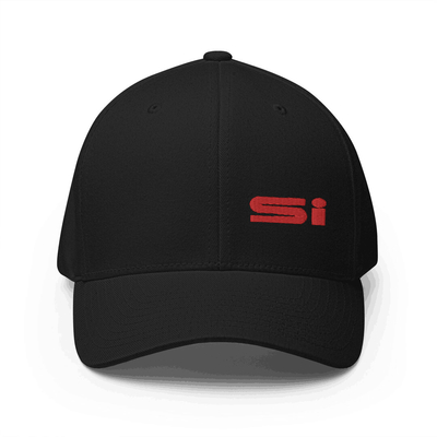 قبعة شعارية منحنية مع مرآة مطرزة - قبعة أنيقة للمشترين